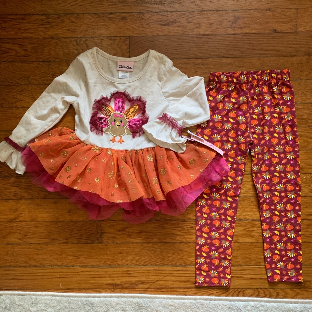 NWT Turkey Day Outfit - Size 3T